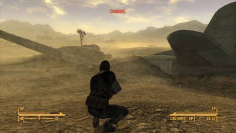 Squatting outside in Fallout New Vegas (2010)