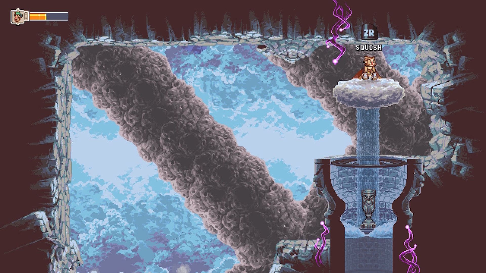 Squeezing a cloud in Owlboy