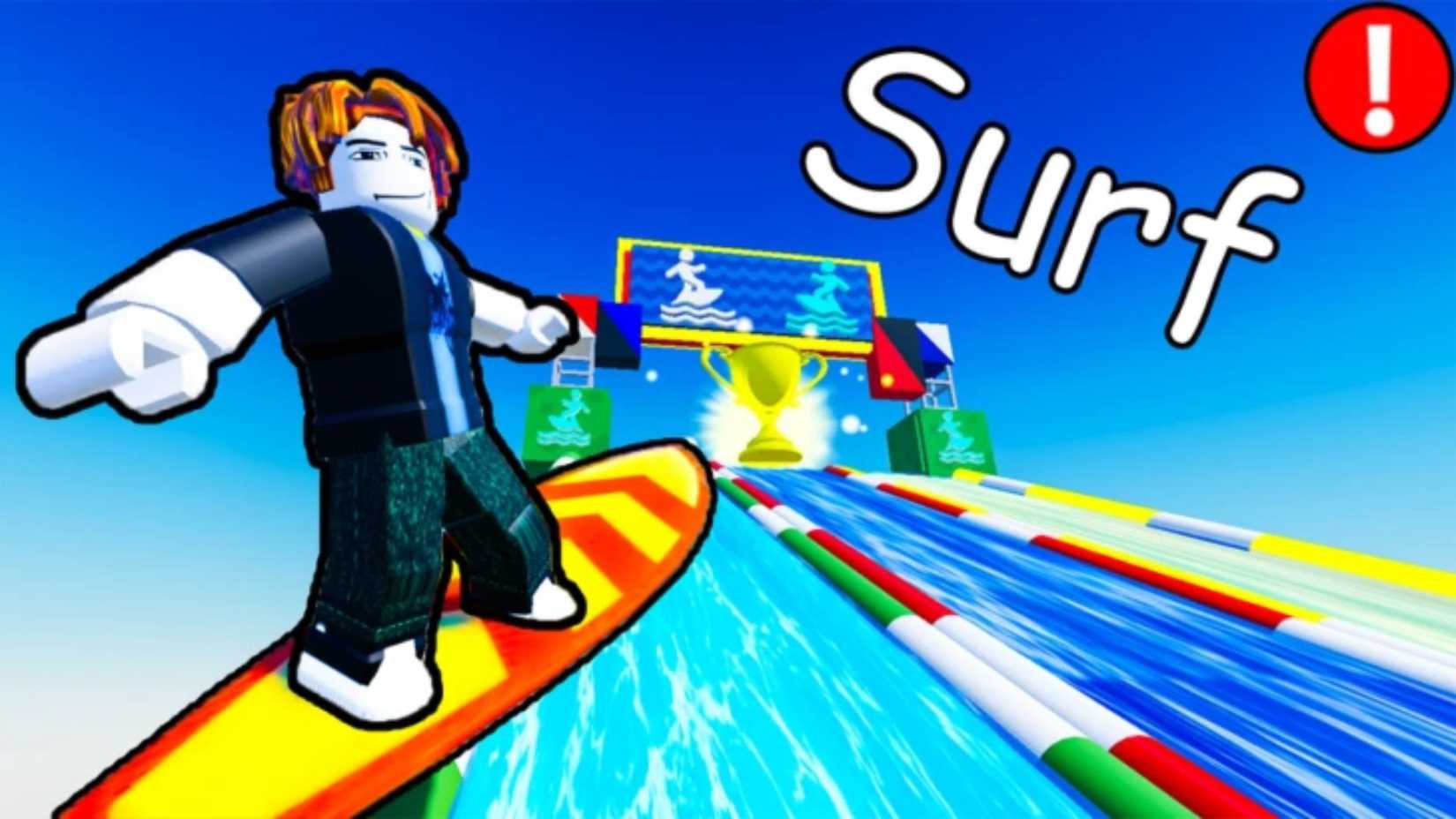 Surfing and Slide character
