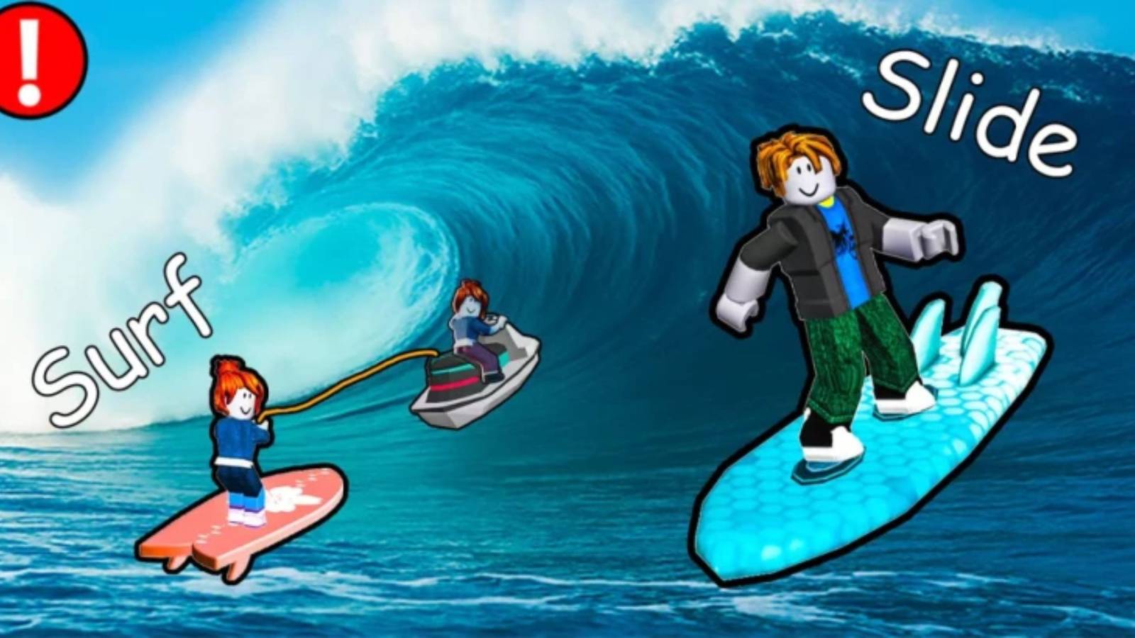 Surfing and Slide characters