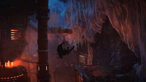 Swinging on a rope in Star Wars Outlaws (2024)