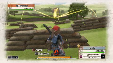 Taking cover in Valkyria Chronicles