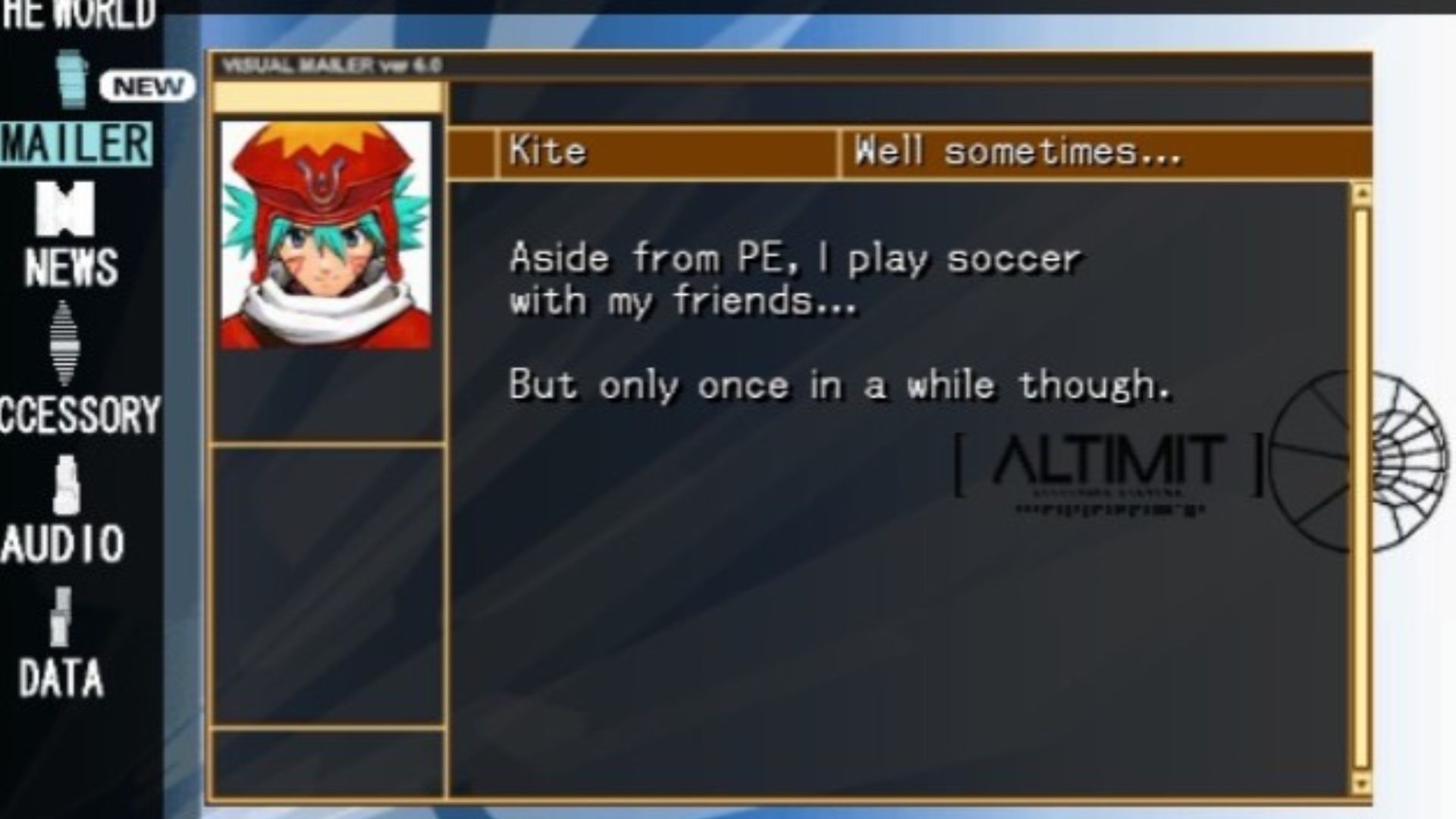 The desktop interface in Hack Infection (PS2)