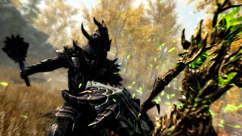 The Elder Scrolls 5 Skyrim - Fighting against a monstruous enemy