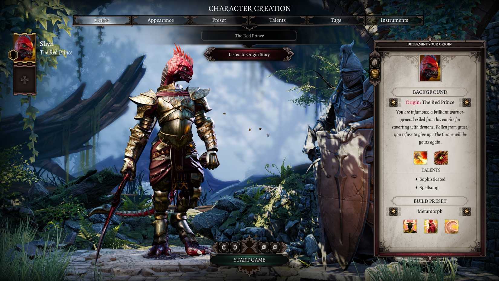 The Exotic Metamorph build for red prince divinity original sin 2 dos2