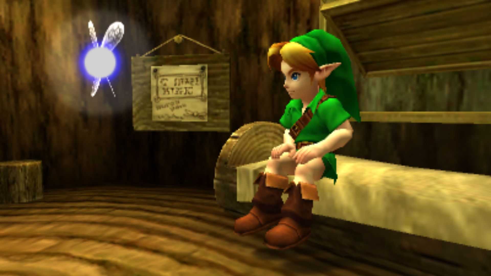 Link dan Navi di The Legend of Zelda: Ocarina of Time, salah satu judul yang dimainkan Sally Field Zelda fan