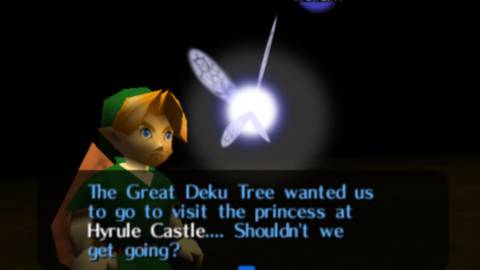 The Legend of Zelda Ocarina of Time - Navi tells Link to go to Hyrule Castle