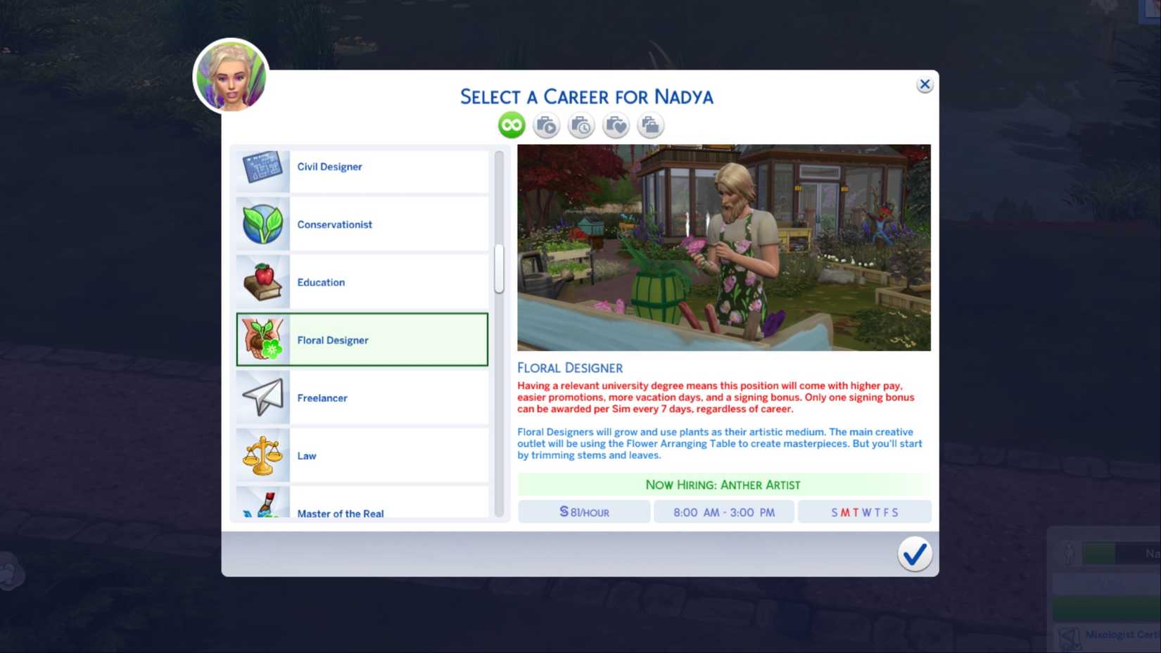 the sims 4 advanced career