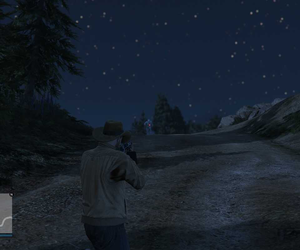 Все месте охоты на йети в GTA Online 14 the yeti chases the player