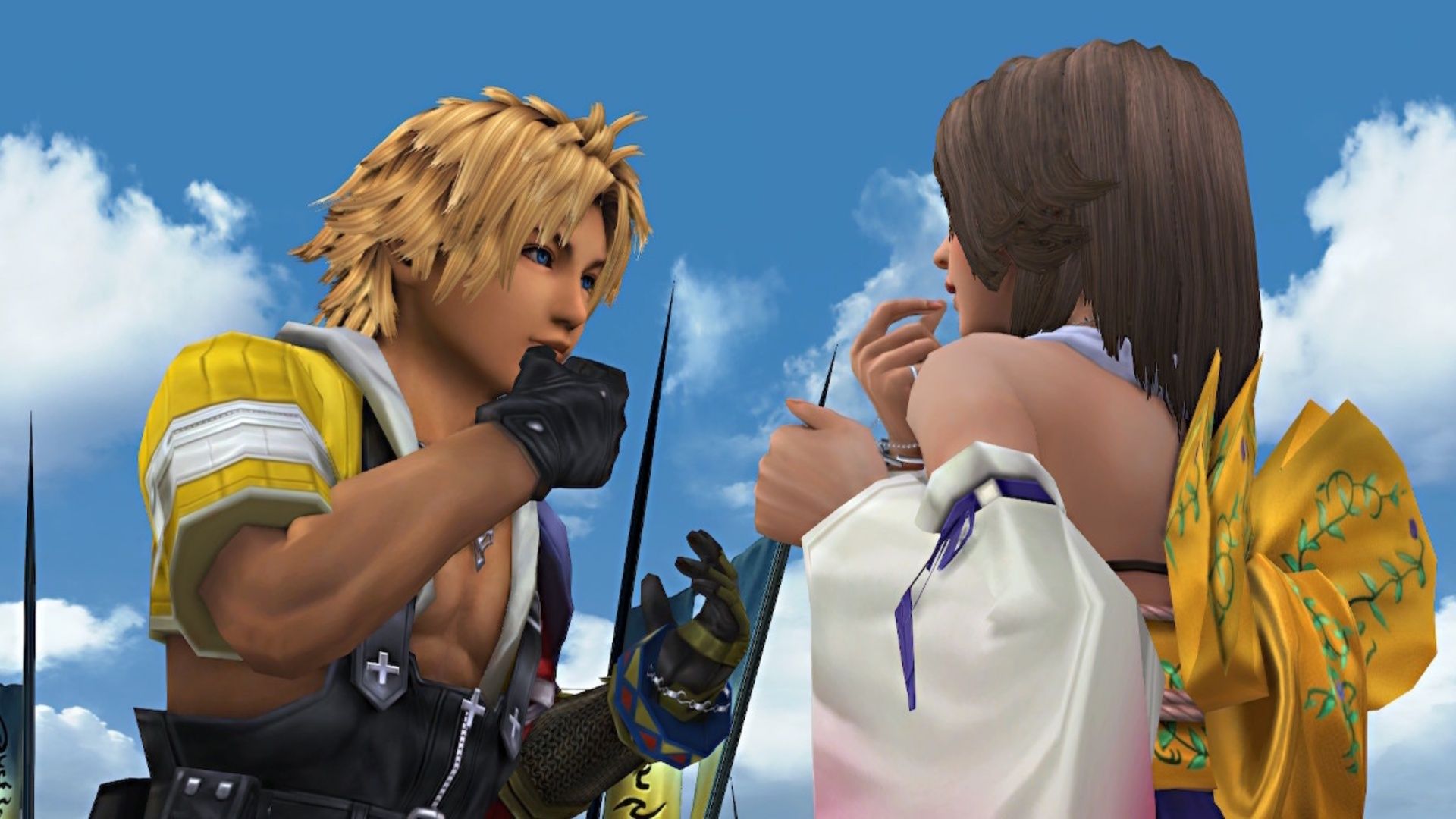 Tidus and Yuna in Final Fantasy 10 (2001)