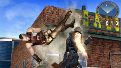 Tossing an enemy in God Hand