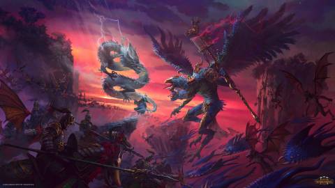 total war warhammer 3 immortal empire key art cathay tzeentch