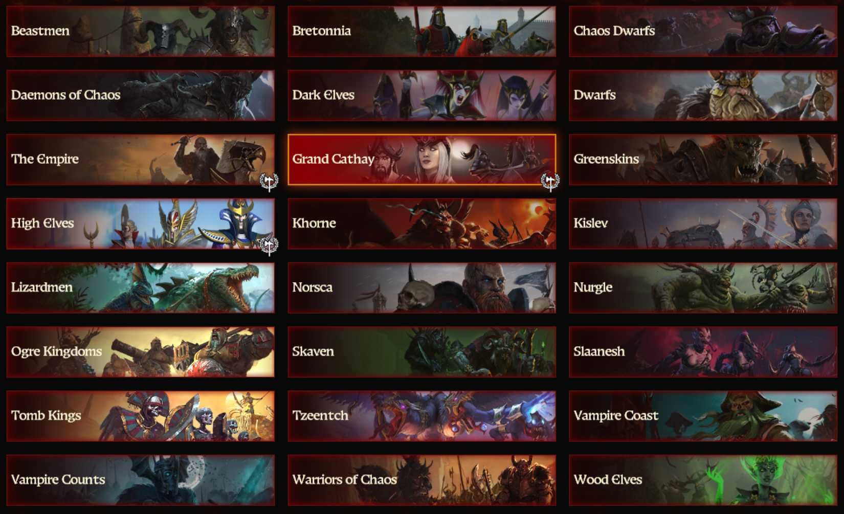 total war warhammer 3 immortal empires races