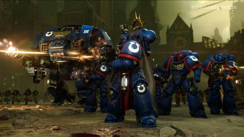 total war warhammer 40,000 gameplay space marine customizable blue ultramarine-1