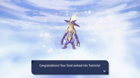 toxel evolution toxtricity amped form pokemon legends za mega dimension