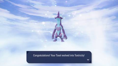 toxel evolution toxtricity low key form pokemon legends za mega dimension