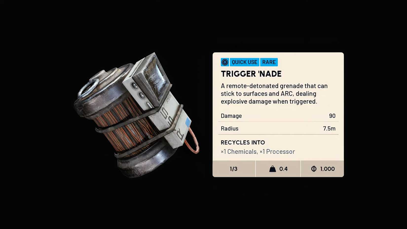 trigger nade in arc raiders