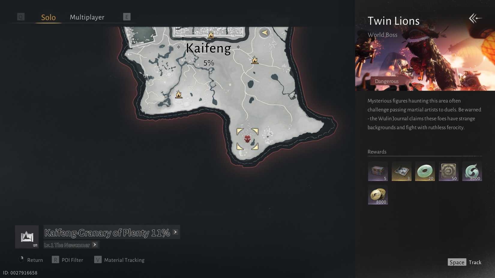 Twin Lions world boss where winds meet