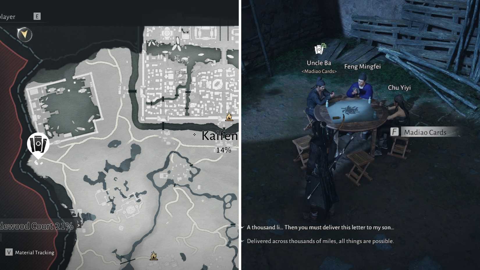 uncle ba madiao card location where winds meet