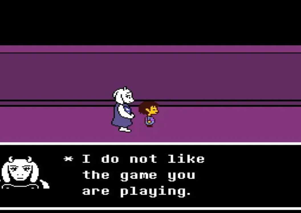 Karakter Undertale Sedang Berbicara