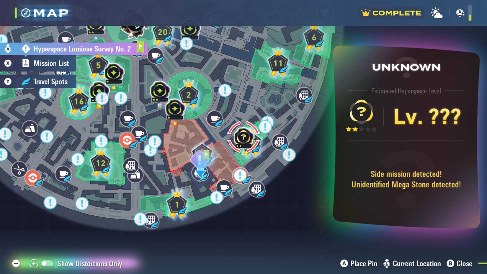 Unknown Distortion Pokemon Legends Z-A Mega Dimension DLC