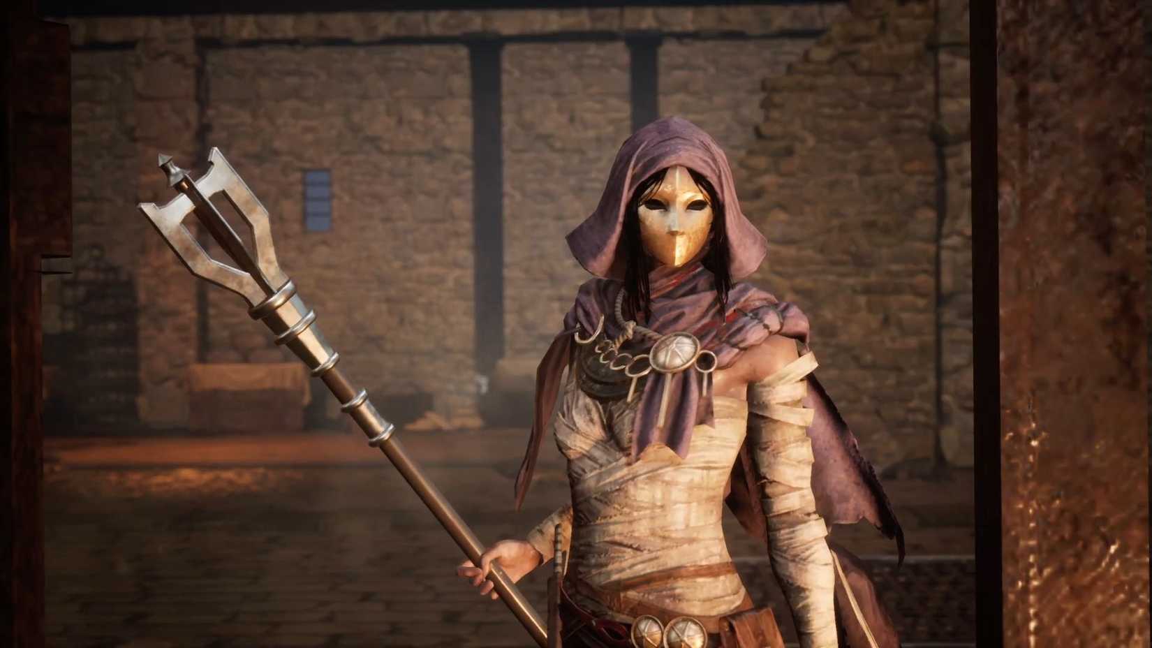 Um personagem mascarado de Dark December