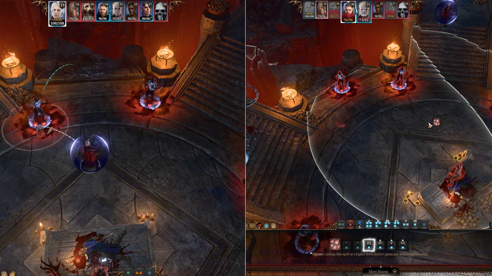 use arrows and aoe spells for chanters in bg3