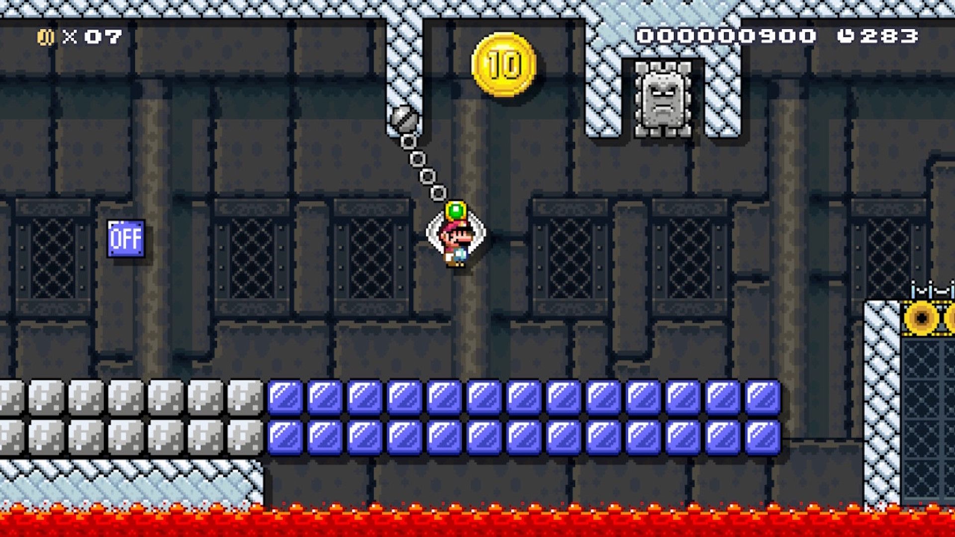 Using a crane in Super Mario Maker 2 (2019)