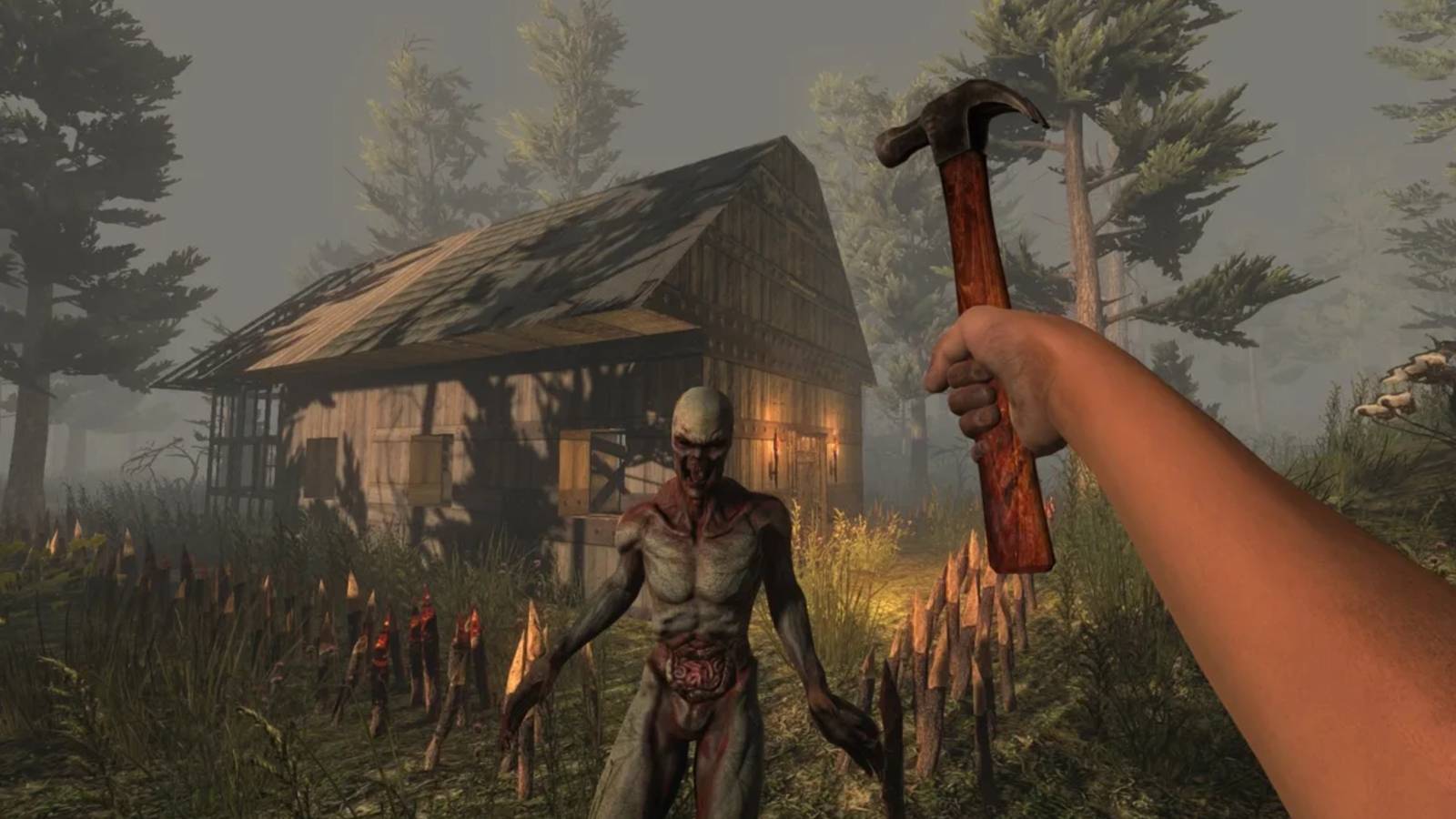 Using a Hammer on a Zombie in 7 Days to Die