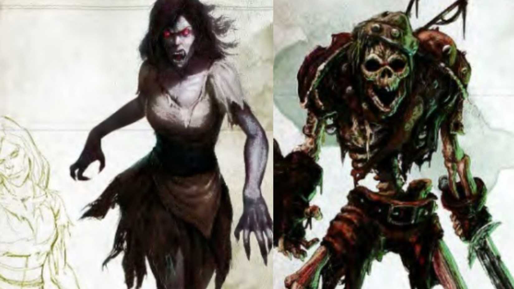 Vampire Thrall and Skeleton Monster DnD 5ED Manual