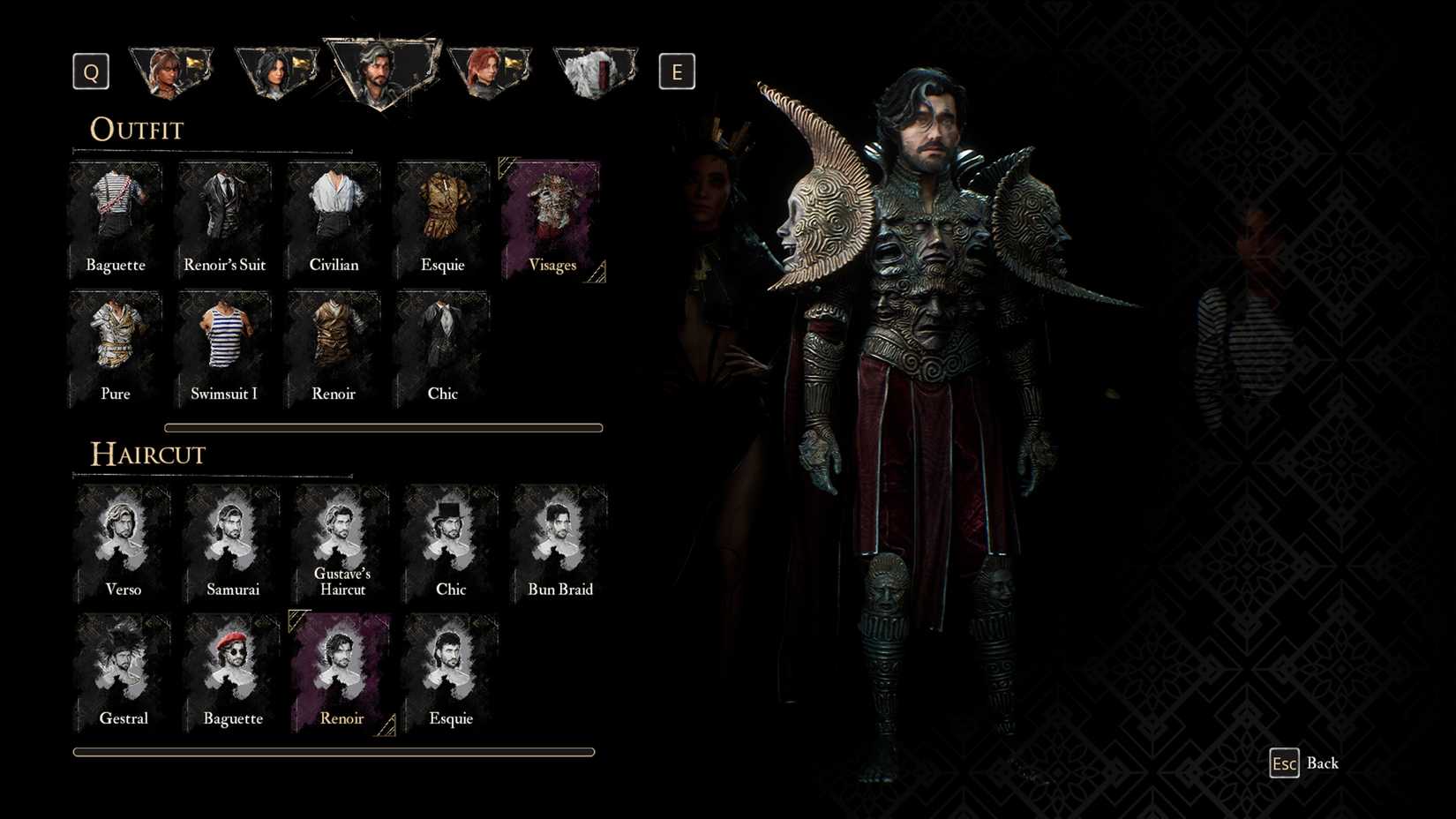 Outfit Visage untuk Verso di Clair Obscur Expedition 33