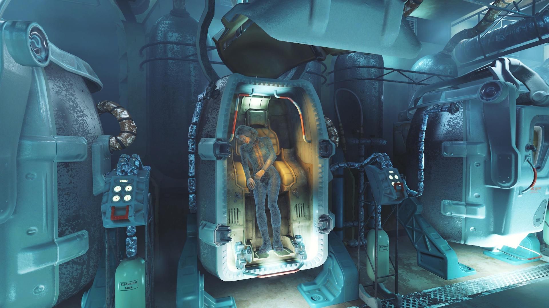 Waking up in cryo in Fallout 4 (2015)