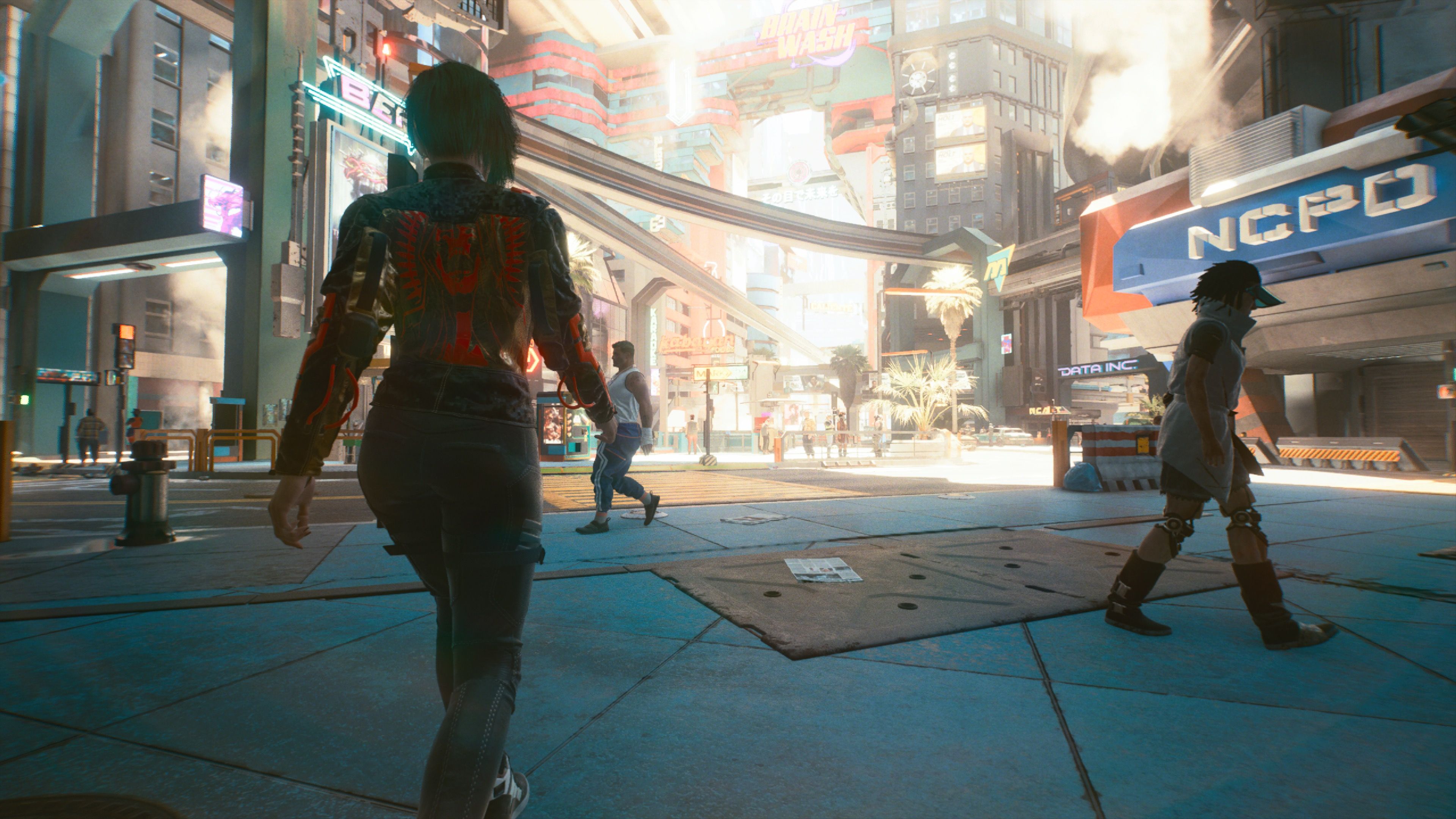 Walking around the city in Cyberpunk 2077