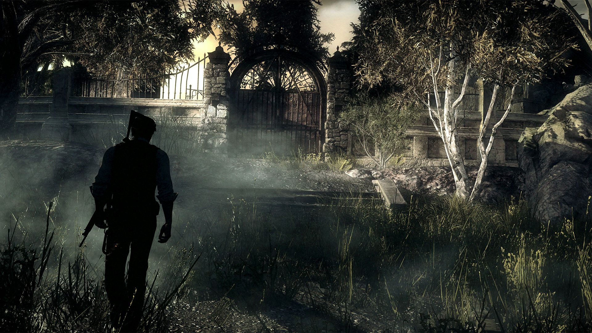 Walking by a gate in The Evil Within (2014)