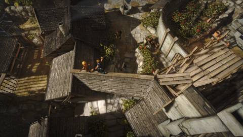 Walking on a roof in Brothers A Tale of Two Sons