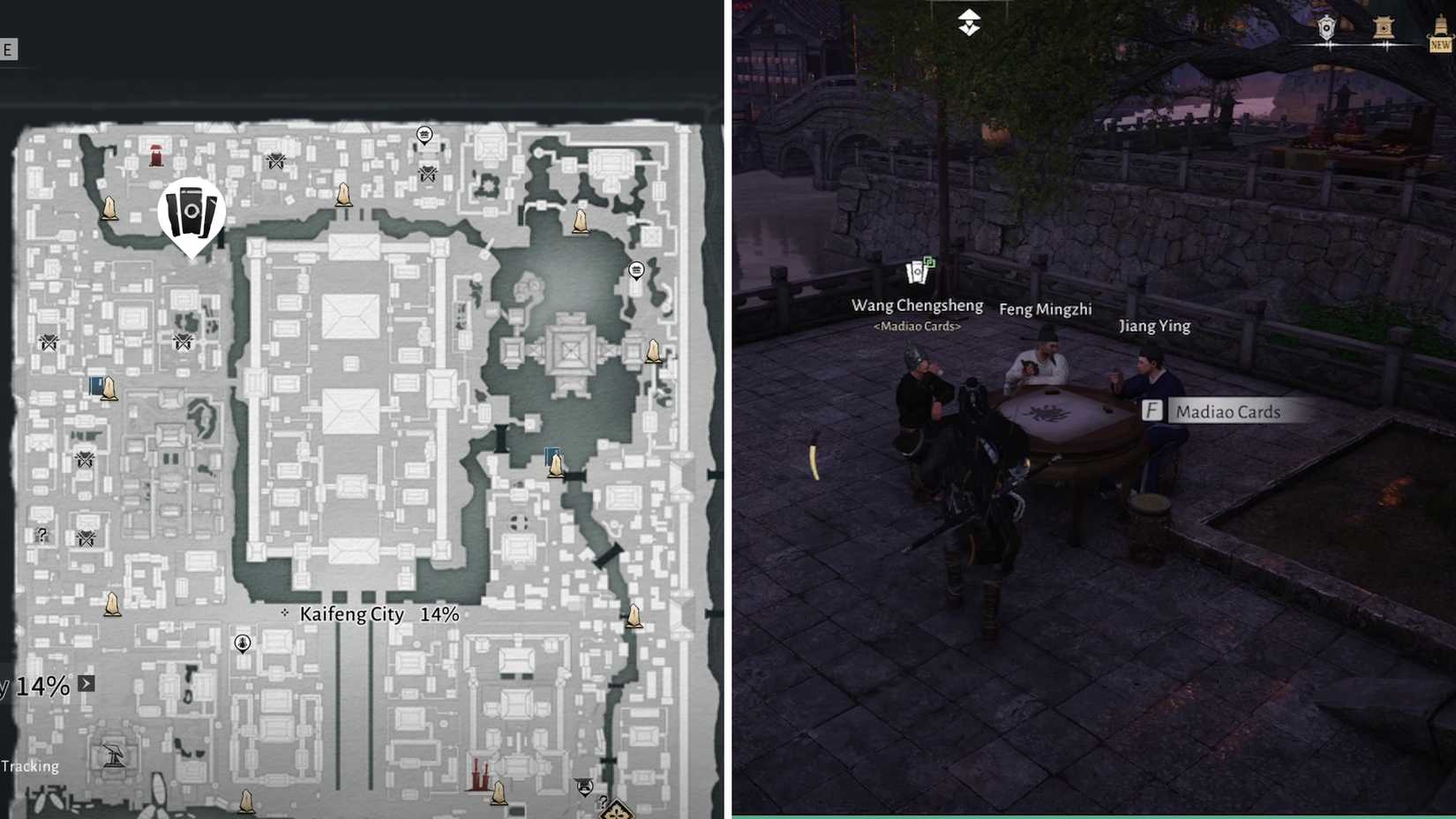 wang changsheng madiao card location where winds meet