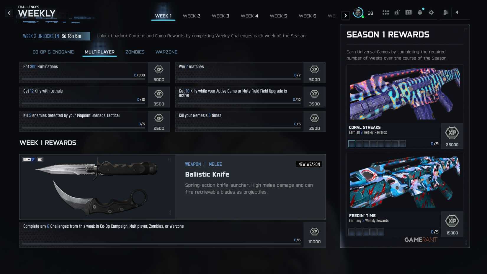 Week 1 Rewards in Black Ops 7 Season 1