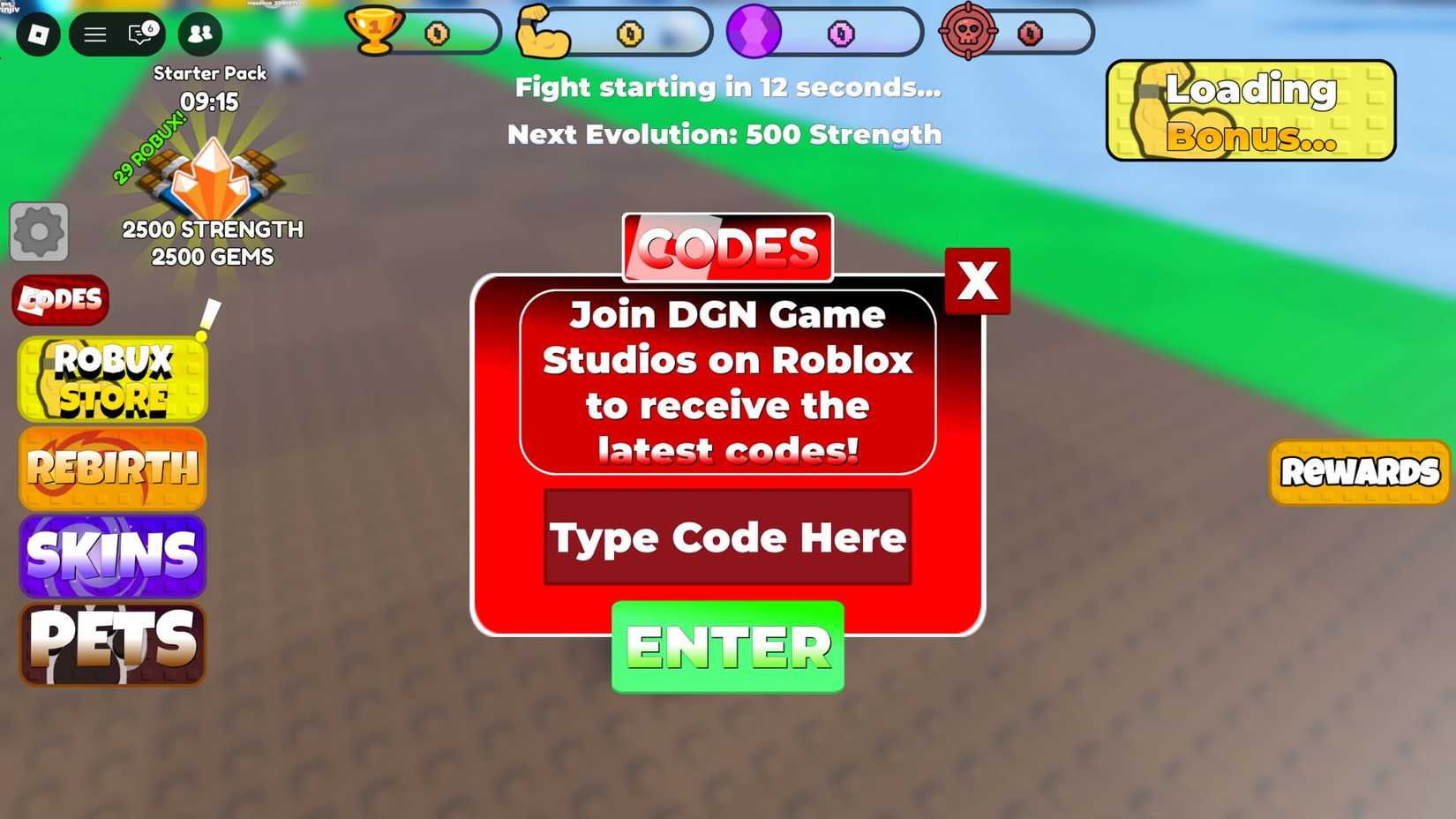 Weight Lifting as a Frog - the codes tab