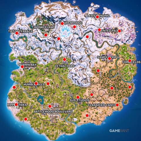 where to find all Bosses in Fortnite Chapter 7 Season 1