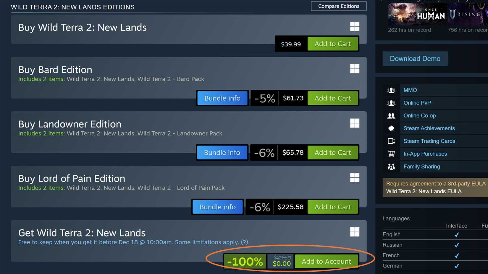 página de vapor de terra selvagem 2 novas terras