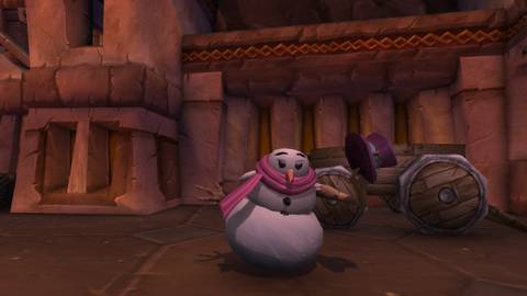 world of warcraft feast of winter veil 2025 gifts jubilant snowman costume toy pink purple