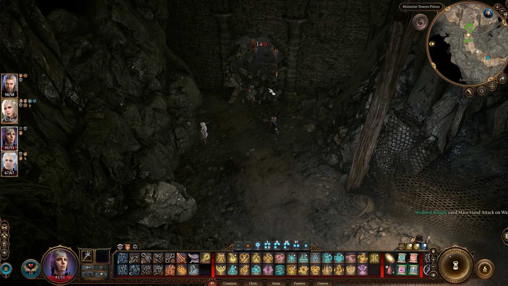 wulbren destroying tiefling wall in bg3