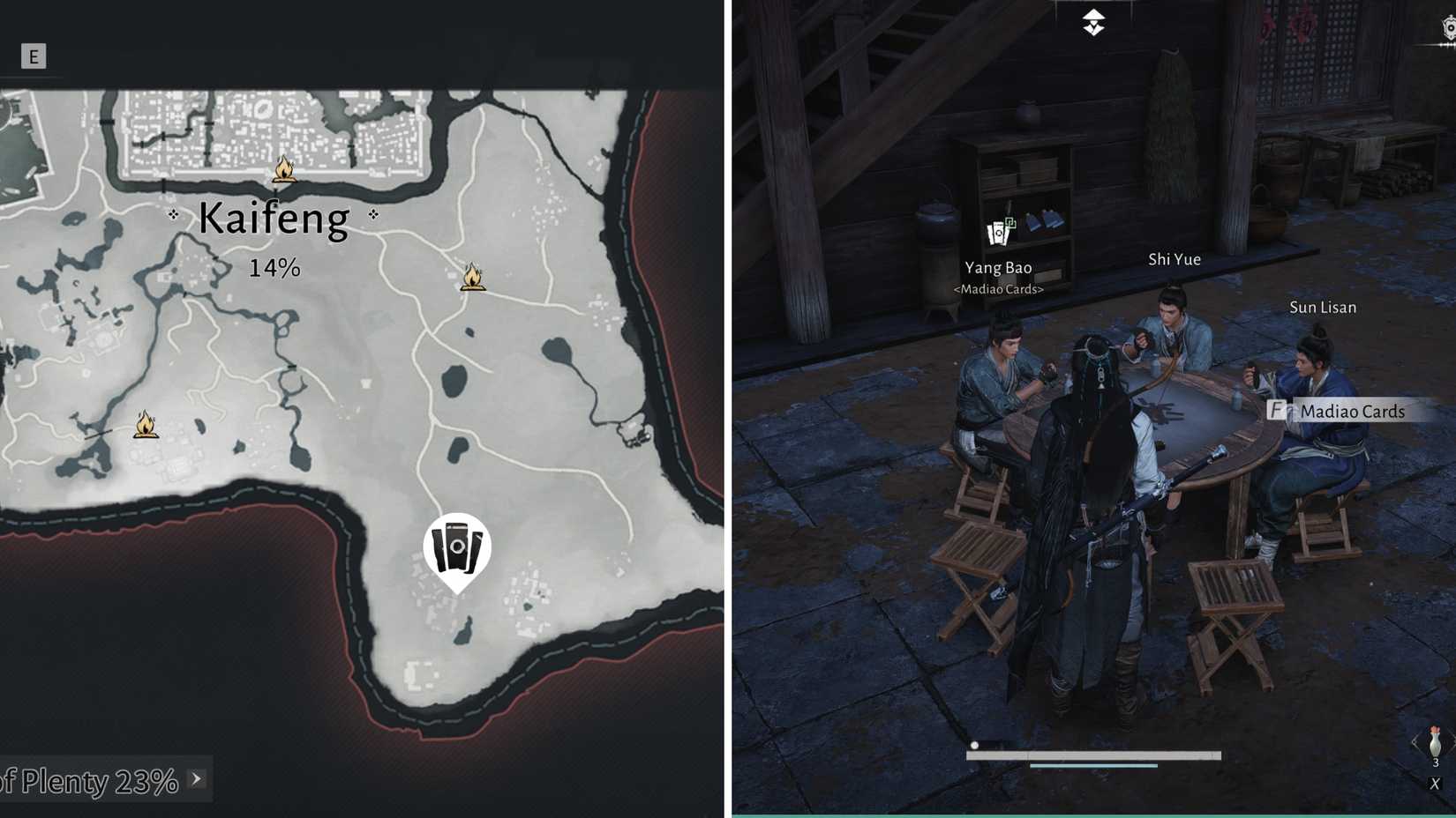 yang bao madiao card location where winds meet