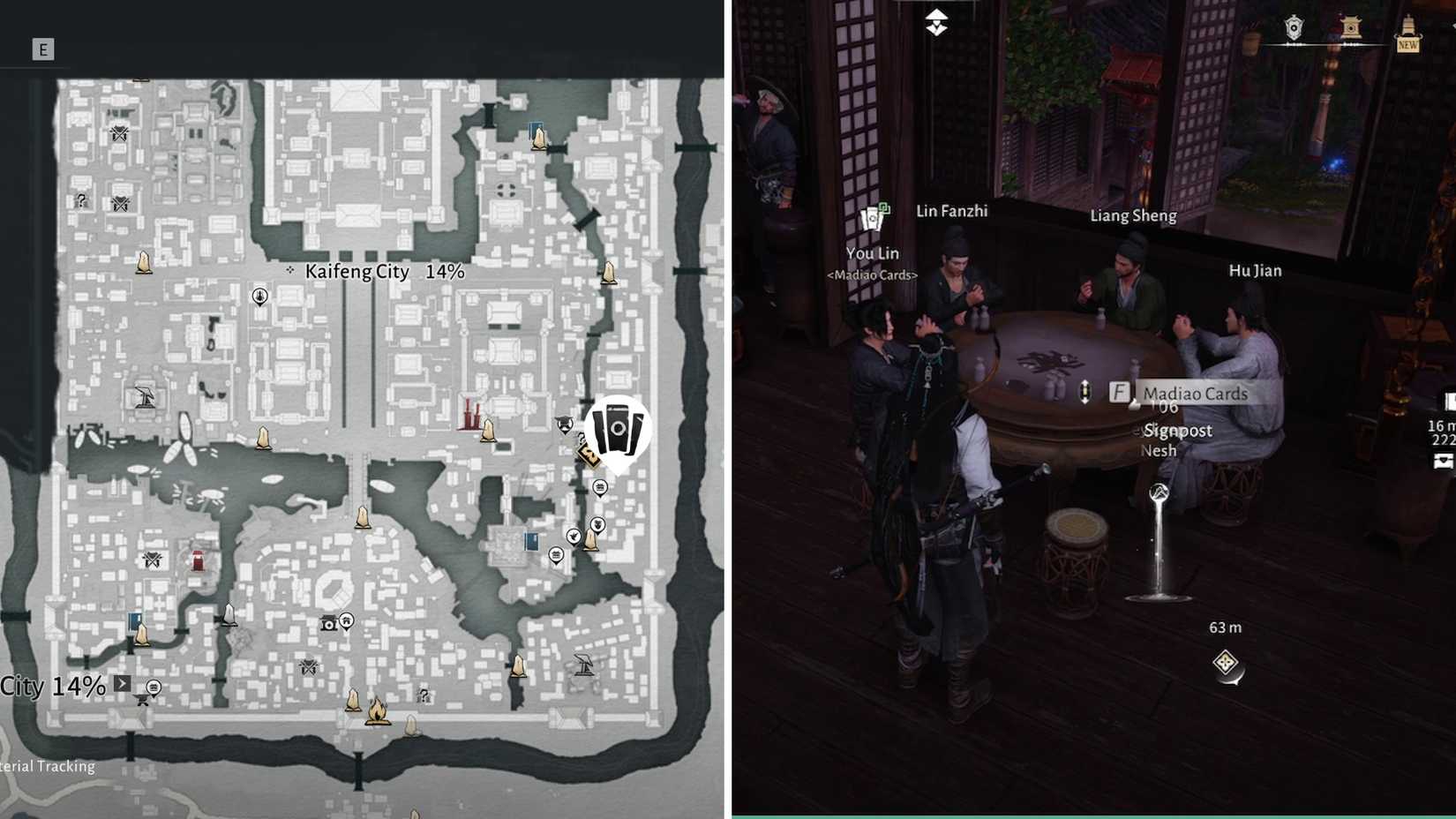 you lin madiao card location where winds meet