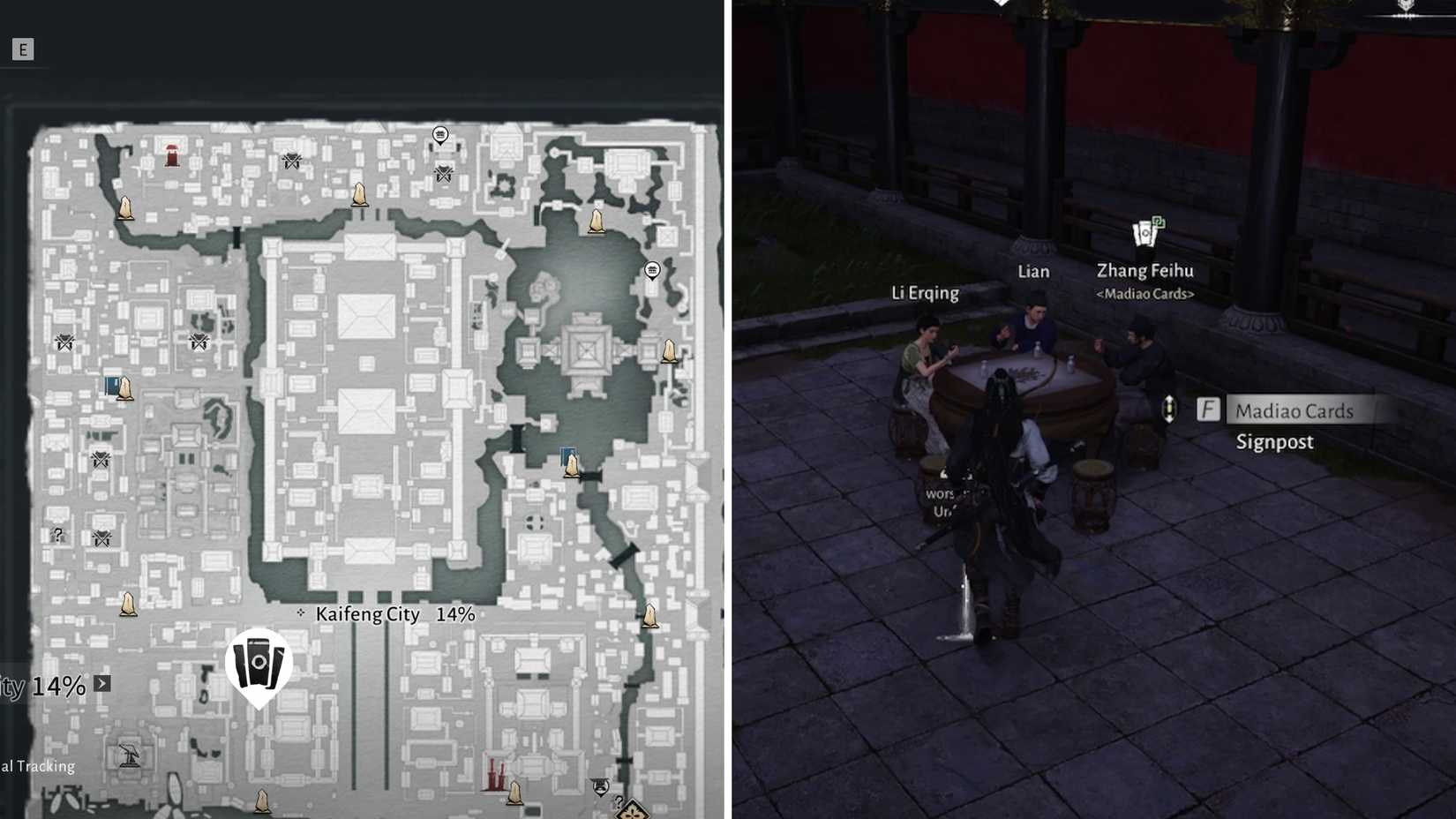 zhang feihu madiao card location where winds meet