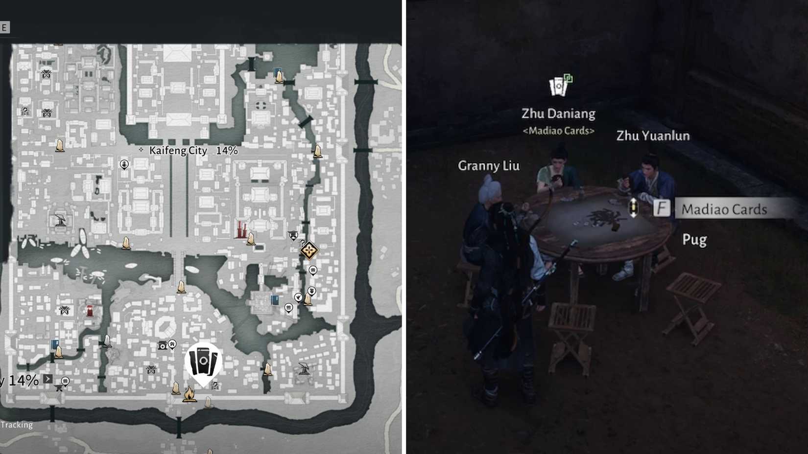 zhu daniang madiao card location where winds meet