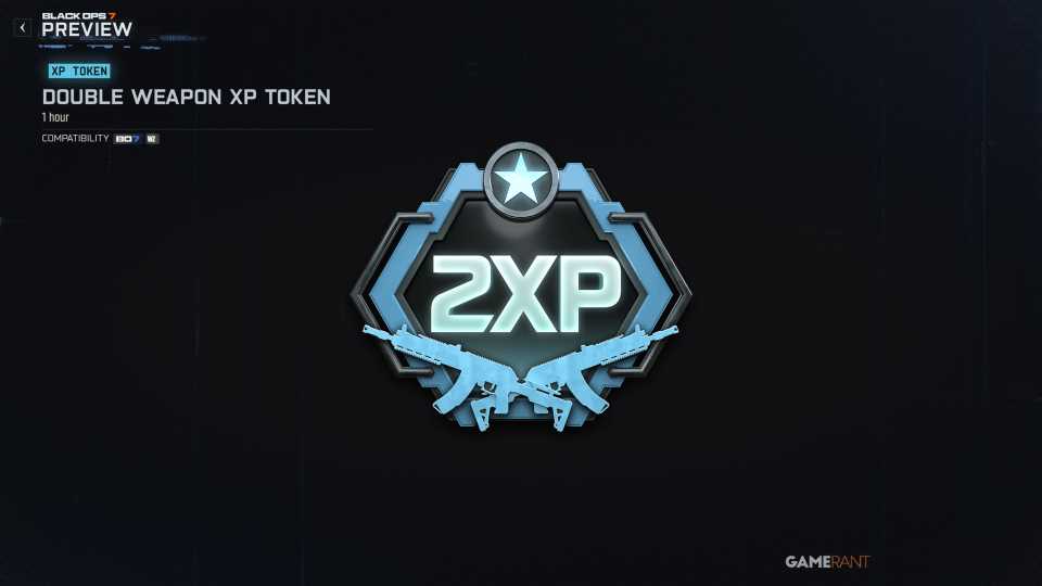 1 Hour Double Weapon XP Token - Baron of the Wasteland