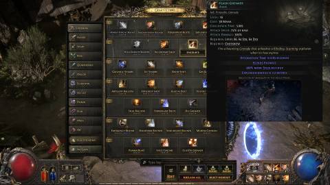 PoE 2 Flash Grenade description