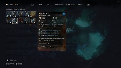 No Rest for the Wicked Cerim Cloak infusions