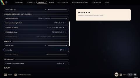 ARC Raiders Motion Blur Off